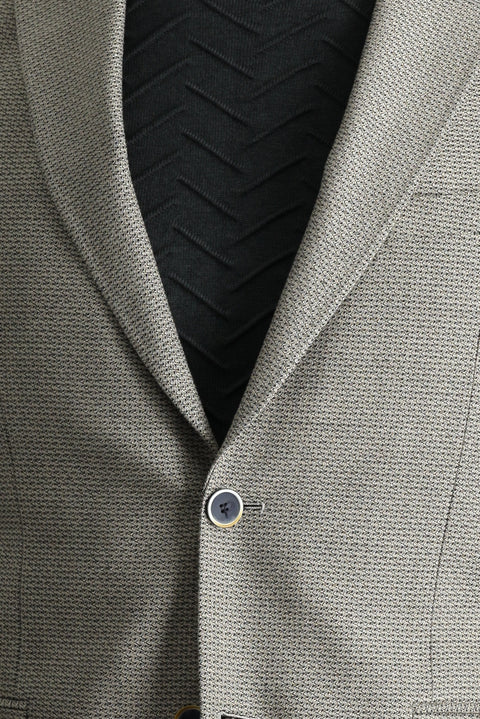 Light Mink 7 Drop Slim Fit Narrow Cut Wool Classic Patterned Jacket