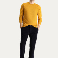 Dark Navy Relaxed Fit Stretchy Corduroy Trousers