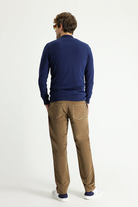 Men's Slim Fit Stretchy Velvet Trousers