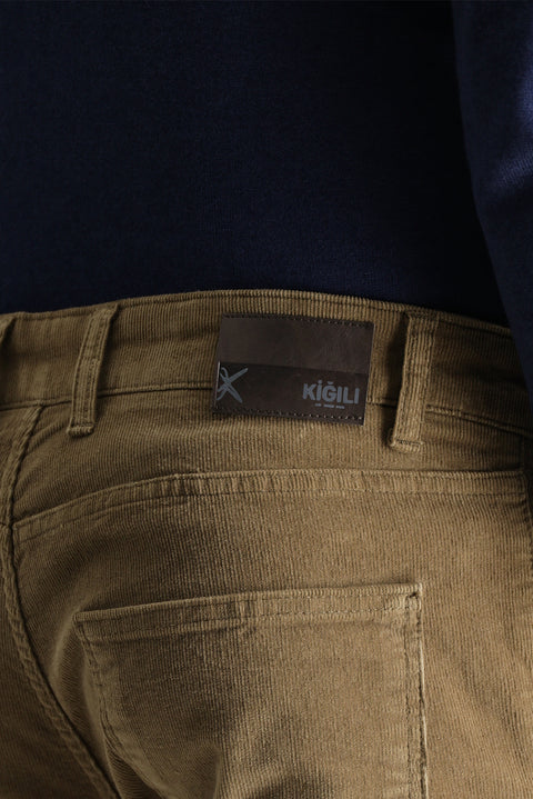 Men's Slim Fit Stretchy Velvet Trousers