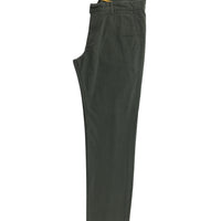 Dark Green Regular Fit Standard Cut Lycra Canvas / Chino Trousers