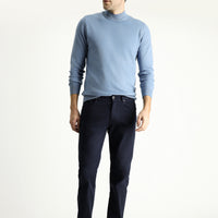 Dark Navy Blue Slim Fit Stretch Canvas / Chino Trousers