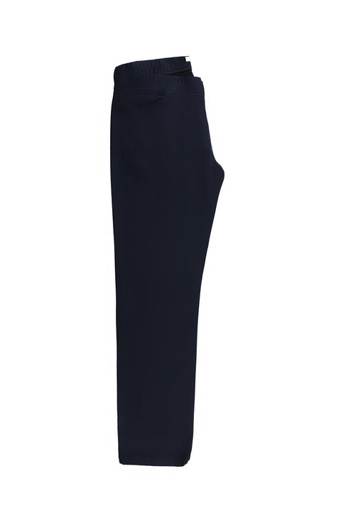 Dark Navy Relaxed Fit Stretch Canvas / Chino Trousers