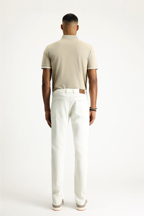 Off-White Relaxed Fit Stretch Canvas / Chino Trousers