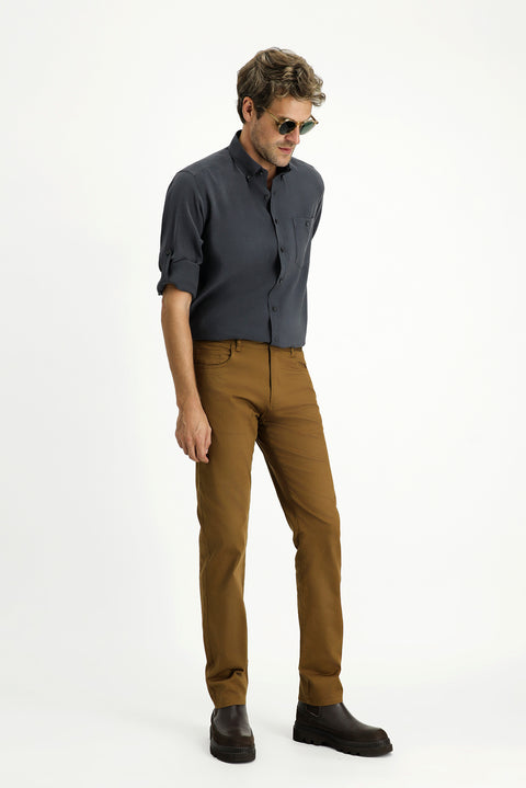 Taba Regular Fit Standard Cut Lycra Canvas / Chino Trousers