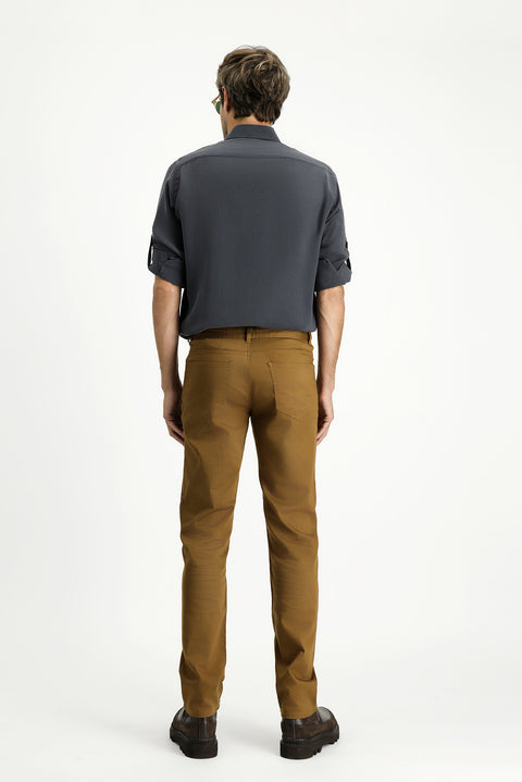 Taba Regular Fit Standard Cut Lycra Canvas / Chino Trousers