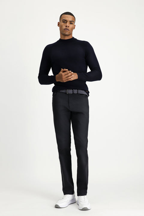 Medium Anthracite Slim Fit Stretch Canvas / Chino Trousers