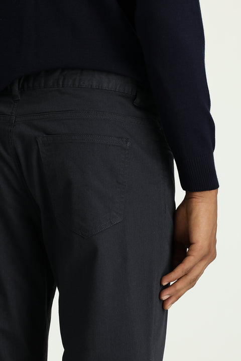Medium Anthracite Slim Fit Stretch Canvas / Chino Trousers