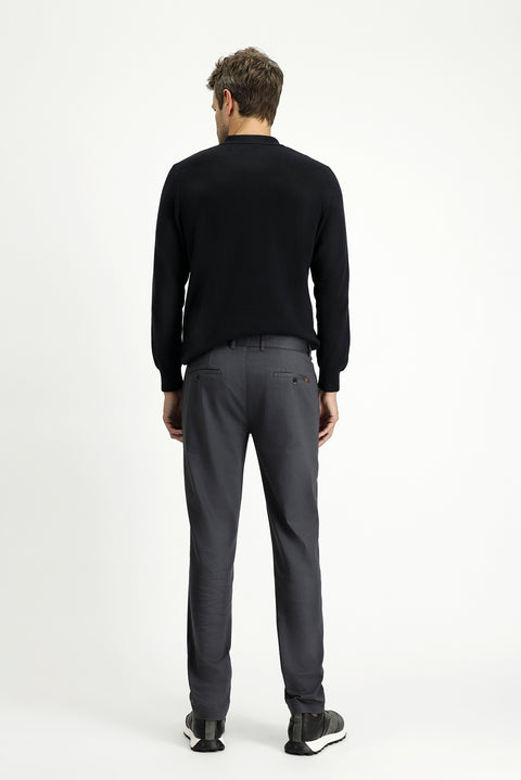 Orta Füme Regular Fit Standart Kesim Likralı Kanvas / Chino Pantolon
