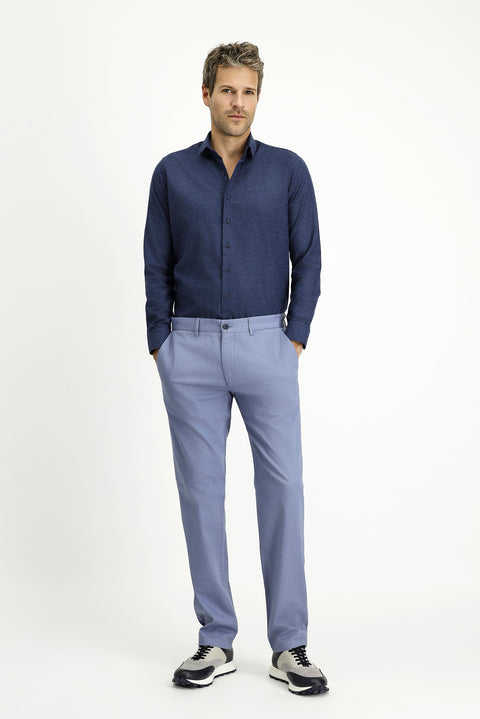 Havacı Mavi Relaxed Fit Stretchy Canvas / Chino Trousers