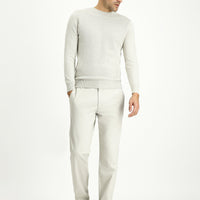 Stone Regular Fit Standard Cut Lycra Canvas / Chino Trousers