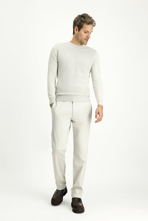 Stone Regular Fit Standard Cut Lycra Canvas / Chino Trousers