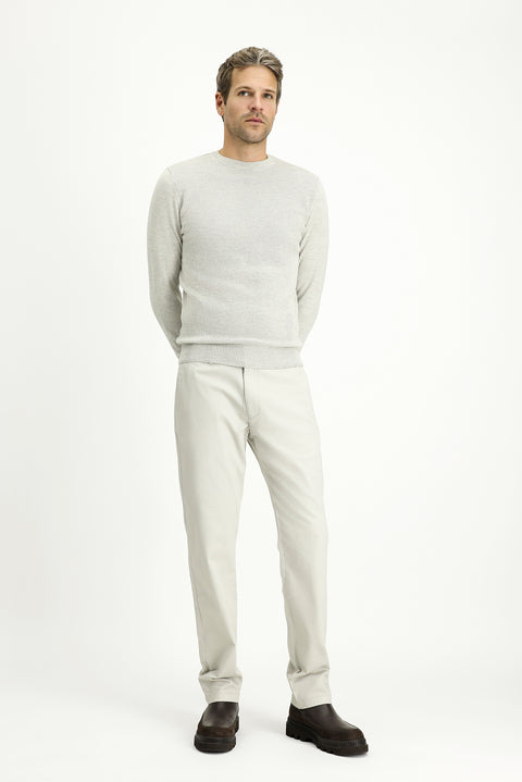 Stone Regular Fit Standard Cut Lycra Canvas / Chino Trousers