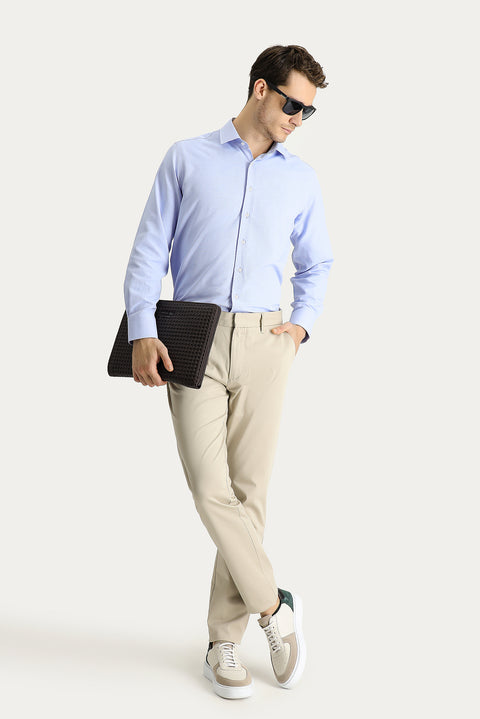 Kum Relaxed Fit Rahat Kesim Likralı Saten Kanvas / Chino Pantolon