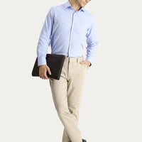 Sand Slim Fit Stretch Sateen Canvas / Chino Trousers