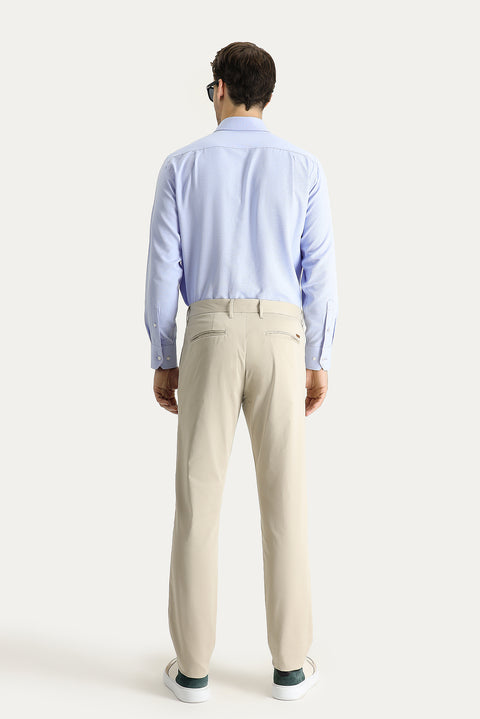 Sand Slim Fit Stretch Sateen Canvas / Chino Trousers