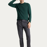 Mid Anthracite Slim Fit Stretch Sateen Canvas / Chino Trousers