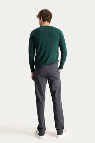 Orta Antrasit Regular Fit Standart Kesim Likralı Saten Kanvas / Chino Pantolon