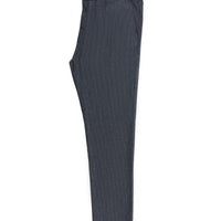 Dark Blue Regular Fit Standard Cut Patterned Lycra Canvas / Chino Trousers