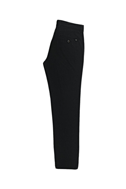 Black Slim Fit Stretch Canvas / Chino Trousers