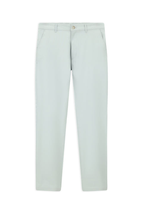 Silver Slim Fit Narrow Cut Lycra Canvas / Chino Trousers