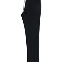 Koyu Lacivert Slim Fit Dar Kesim Beli Lastikli İpli Likralı Örme Kanvas / Chino Pantolon