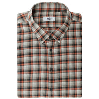 Light Orange Plus Size Long Sleeve Plaid Cotton Easy-Iron Button-Down Collar Lumberjack Shirt