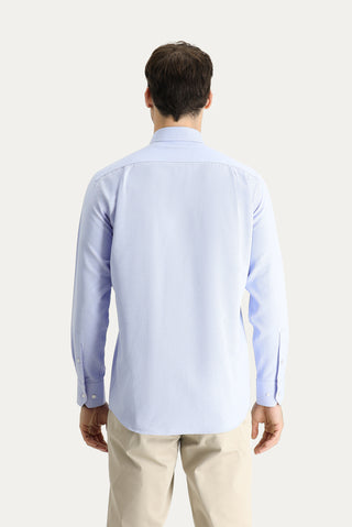  Mavi Uzun Kol Regular Fit Oxford Pamuklu Gömlek