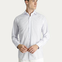 Blue Long-Sleeve Classic Striped Cotton Shirt