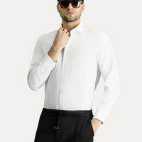 Light Blue Long Sleeve Classic Striped Cotton Easy-Iron Shirt