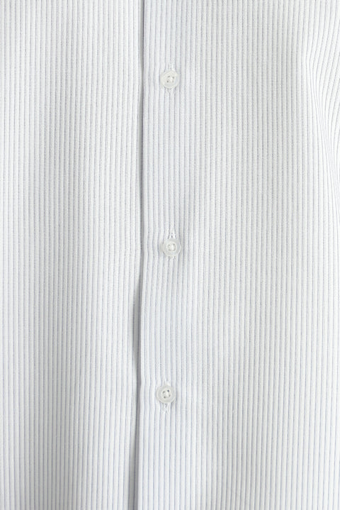 Dark Blue Long Sleeve Classic Striped Cotton Easy-Iron Shirt