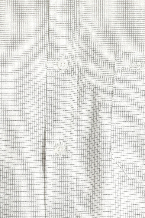 Light Brown Long-Sleeve Classic Patterned Cotton Shirt