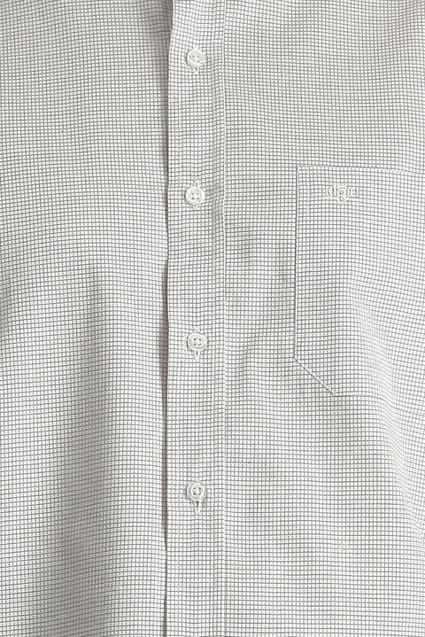 Dark Burgundy Long-Sleeve Classic Patterned Cotton Shirt