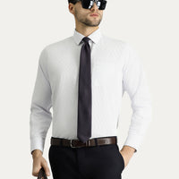 Dark Blue Long Sleeve Regular Fit Plaid Cotton Easy-Iron Shirt