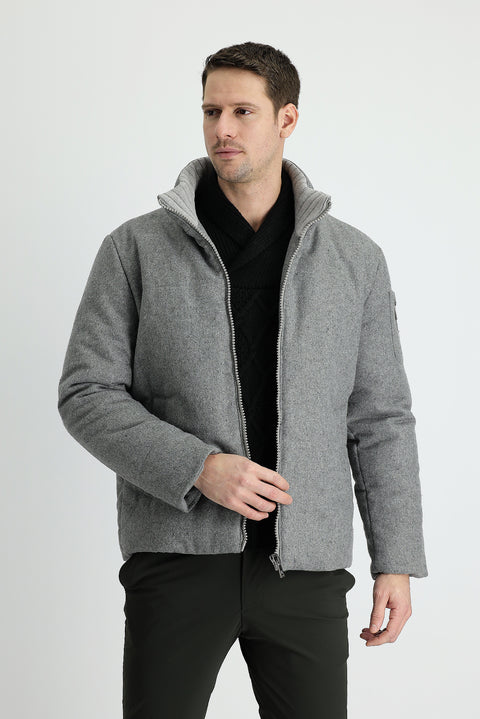 Medium Gray Wool Cashmere Coat