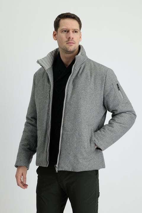 Medium Gray Wool Cashmere Coat