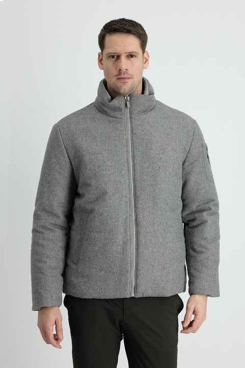 Medium Gray Wool Cashmere Coat