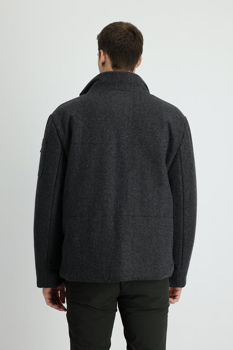 Light Anthracite Wool Cashmere Coat