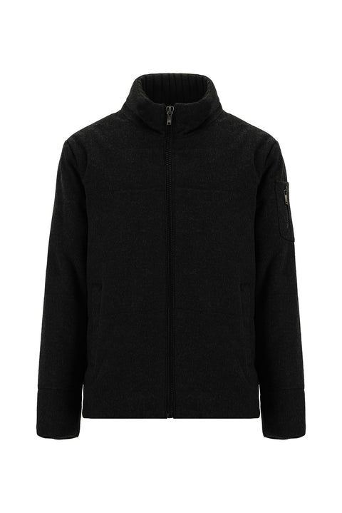 Dark Anthracite Wool Cashmere Coat