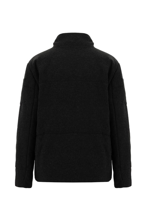 Dark Anthracite Wool Cashmere Coat
