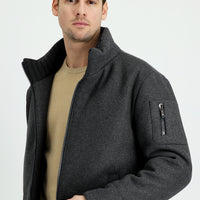 Medium Anthracite Wool Cashmere Coat
