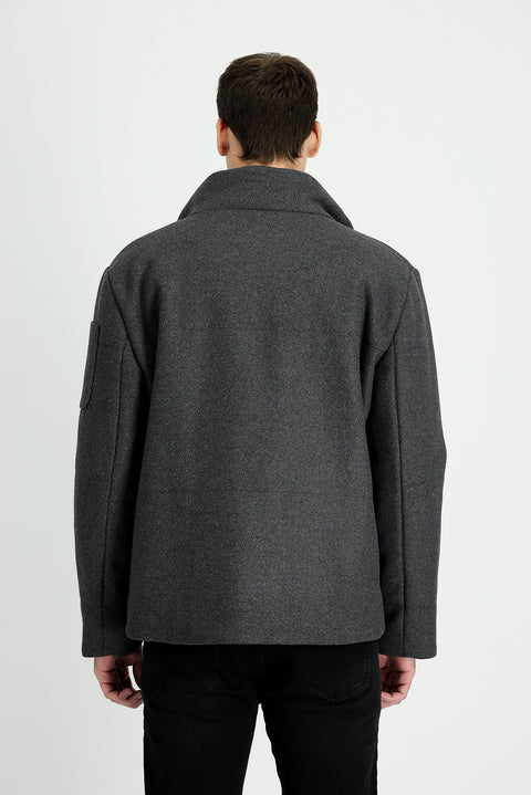 Medium Anthracite Wool Cashmere Coat