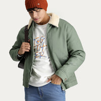 Light Green Slim Fit Cotton Sport Jacket