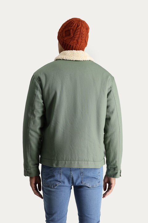 Light Green Slim Fit Cotton Sport Jacket