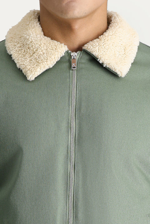 Light Green Slim Fit Cotton Sport Jacket