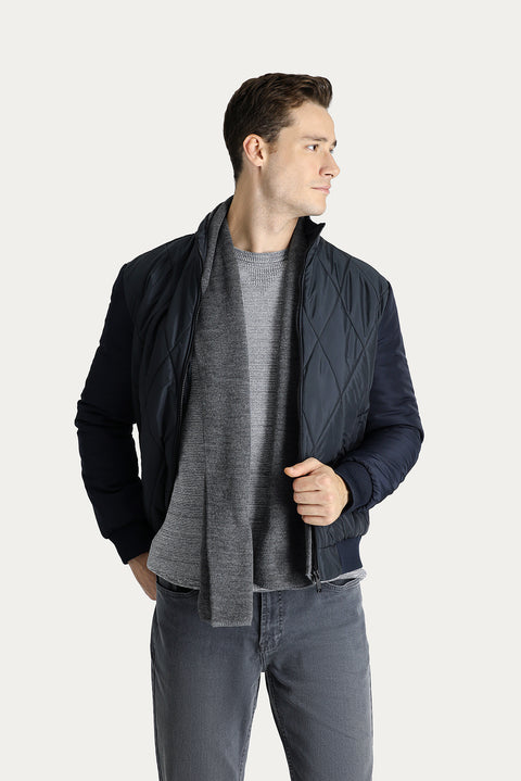 Medium Anthracite Quilted Sport Jacket