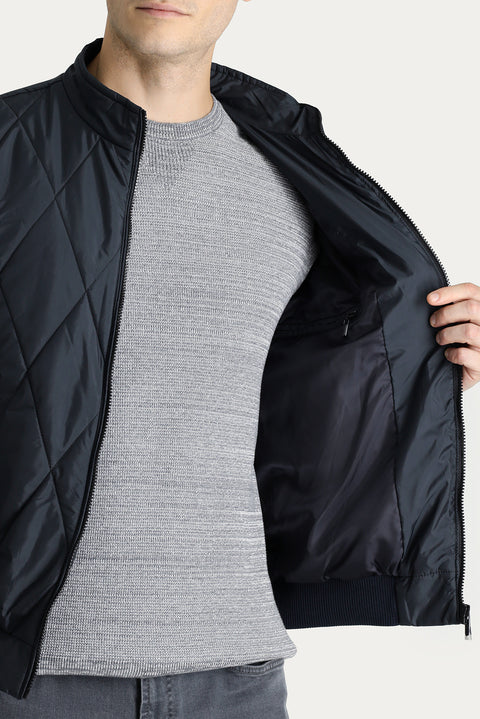 Medium Anthracite Quilted Sport Jacket
