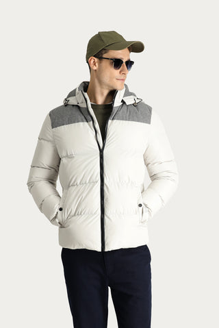  Taş Slim Fit Dar Kesim Kapüşonlu Spor Mont