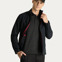 Black Slim Fit Softshell Sport Jacket