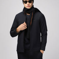 Dark Navy Slim Fit Softshell Sport Jacket